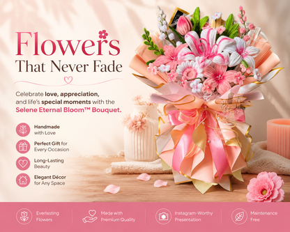 Selene Forever Flowers Crochet Bouquet | Everlasting & Handmade