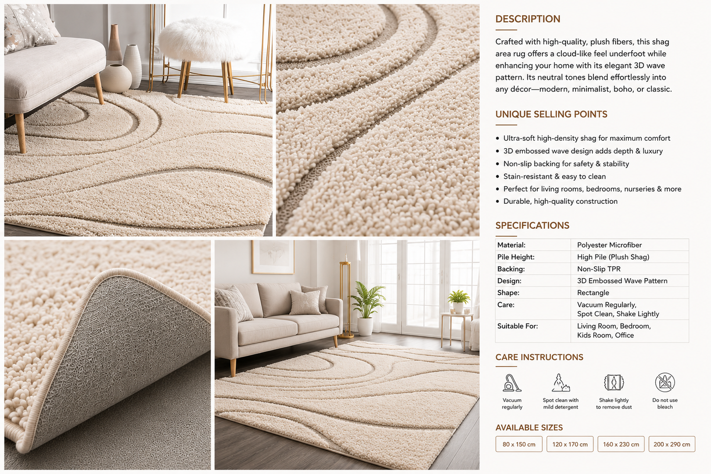 Premium Cotton Rugs Carpet | Perfect for Living Room