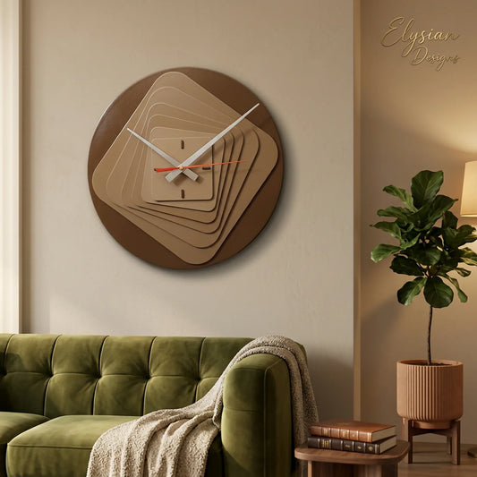 Modern 7 Layer Wooden Wall Clock