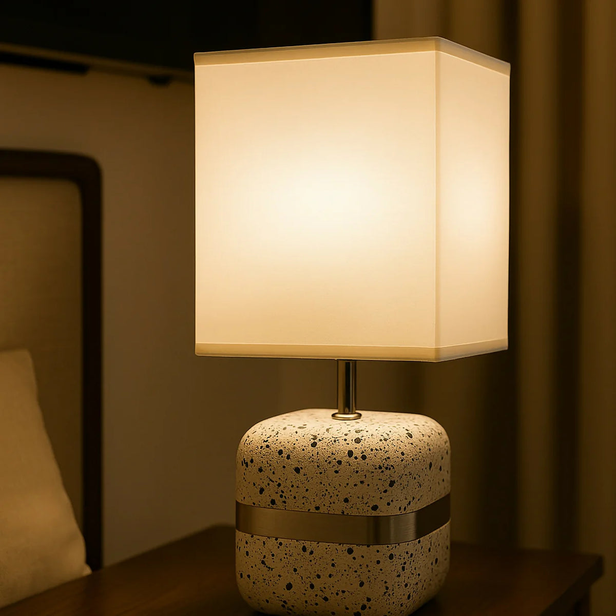 Modern Terrazzo Textured Table Lamp | The Luxurious Choice