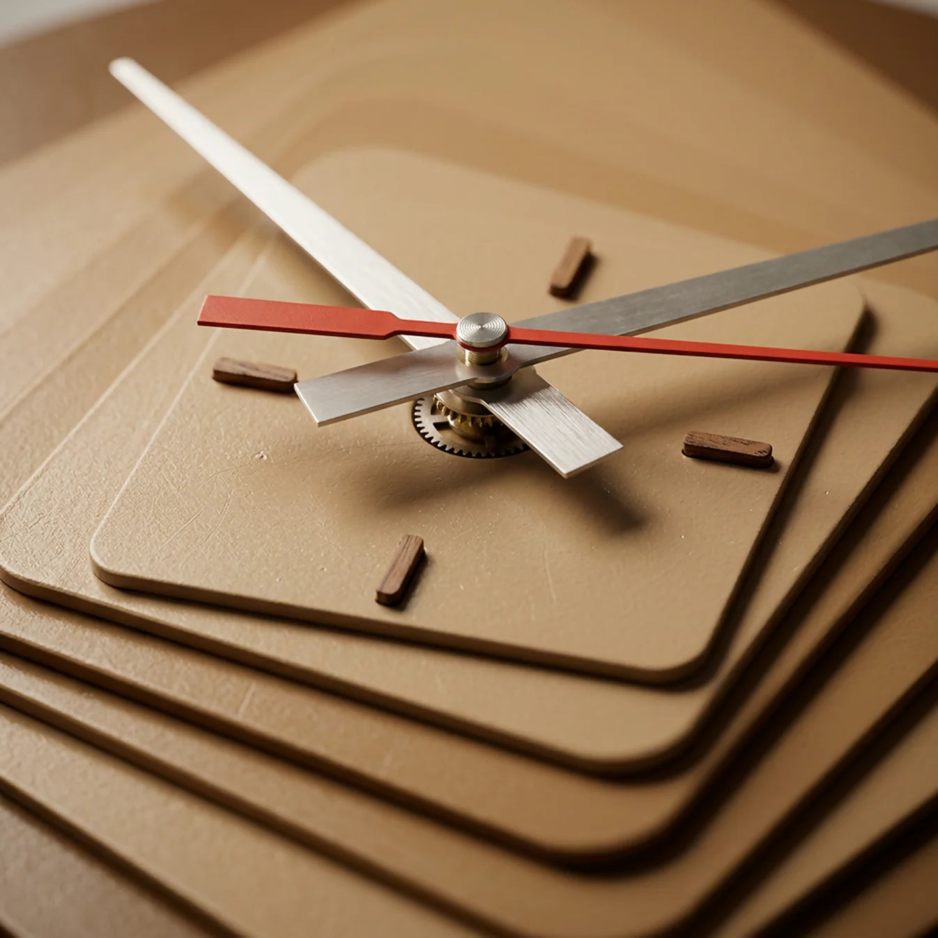 Modern 7 Layer Wooden Wall Clock