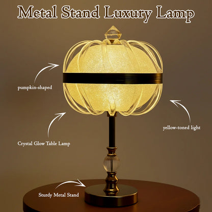 Luxury Bedside Lamp With Metal Stand For Living Room, Bedroom & Office Decoration